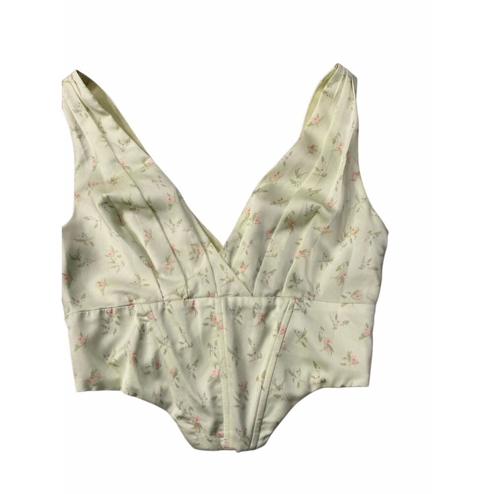 NWOT Camila Coelho Women's Size Small Trudy Bustier top in the Sage Delilah